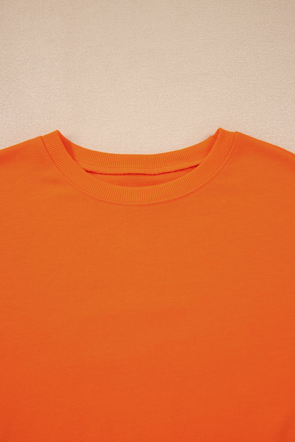 Orange Varsity Stripe Detail Drop Shoulder Pullover Mini Skort Set