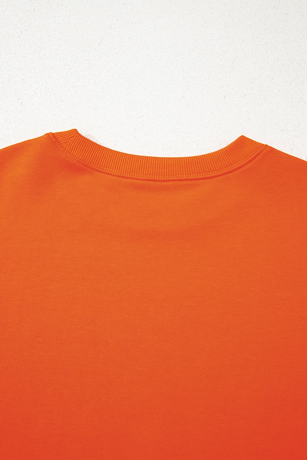 Orange Varsity Striped Detail Drop Shoulder Oversized Sweatshirt