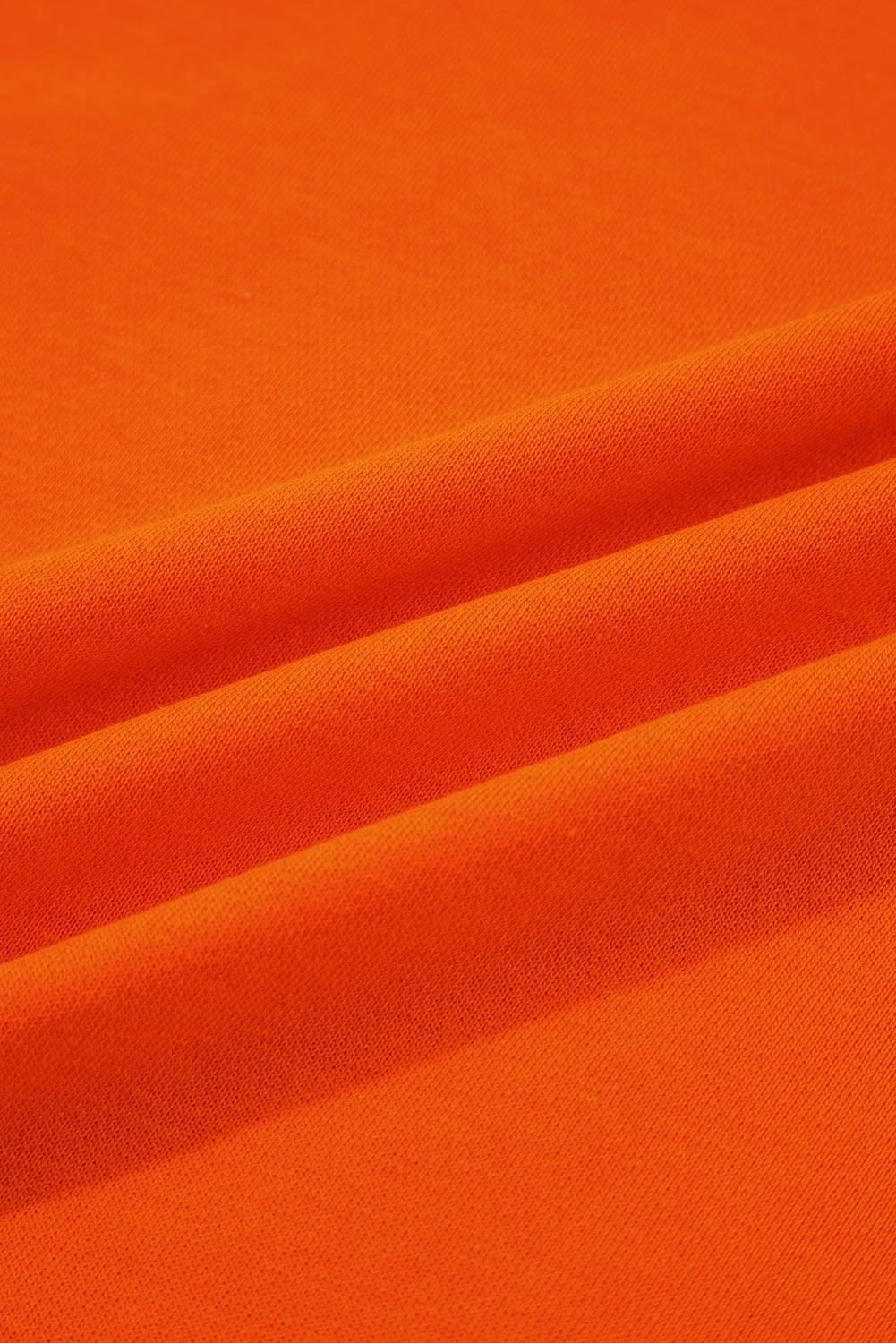 Orange Varsity Striped Sleeve Drop Shoulder Sweatshirt and Short Set