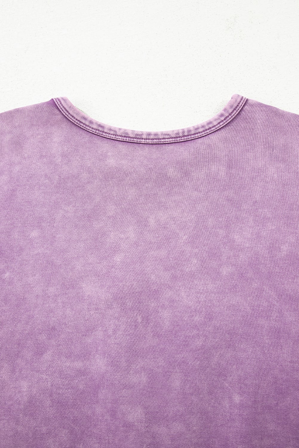 Orchid Bouquet Mineral Wash Big Bow Patchwork Pullover Sweatshirt