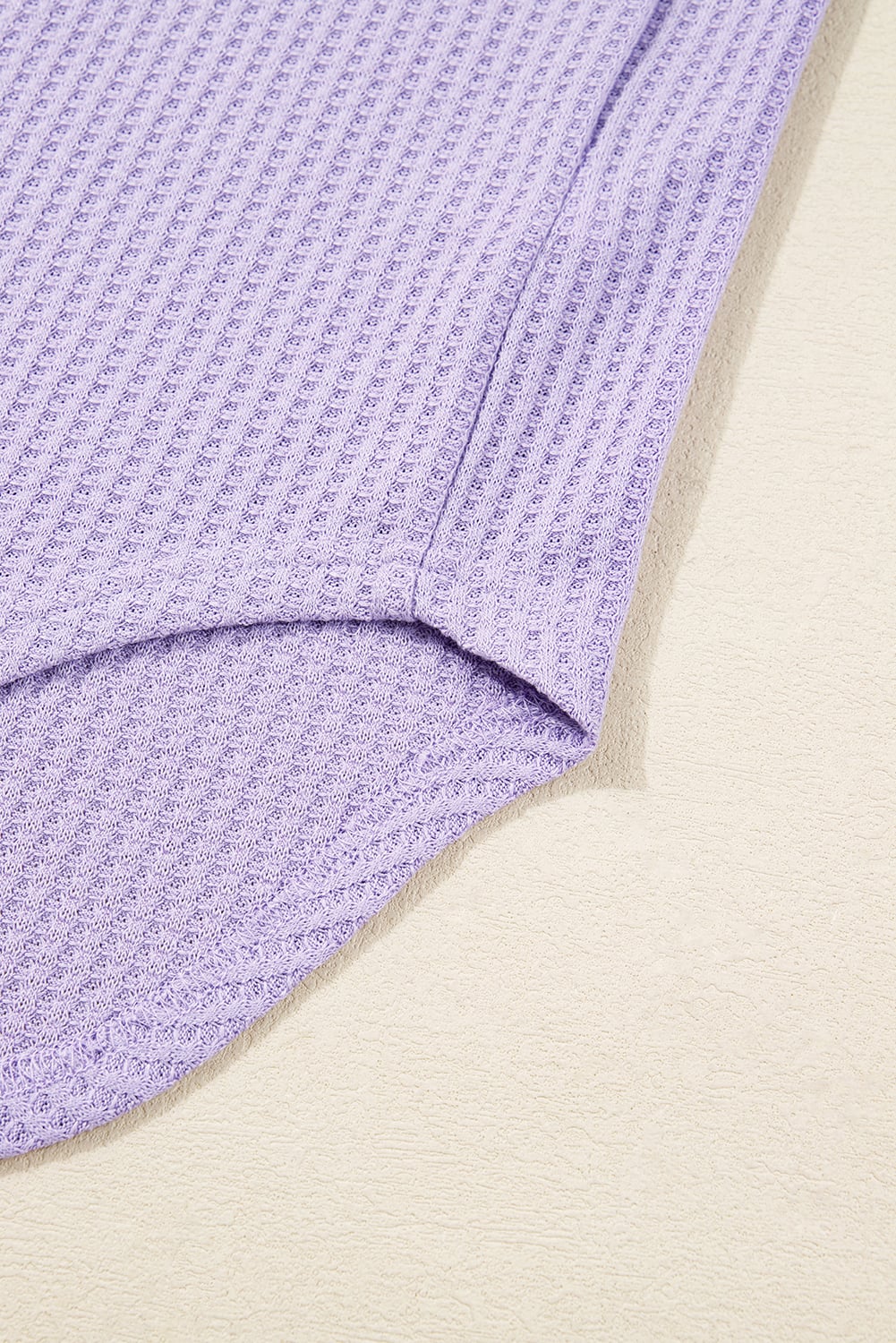 Orchid Petal Plus Size Waffle Knit Button Front Cardigan