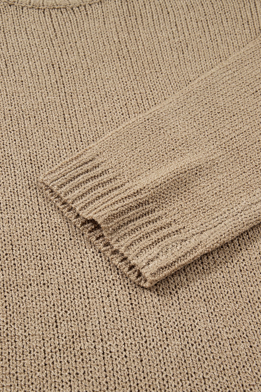 Pale Khaki Oversize Drop Shoulder Slouchy Sweater Dress