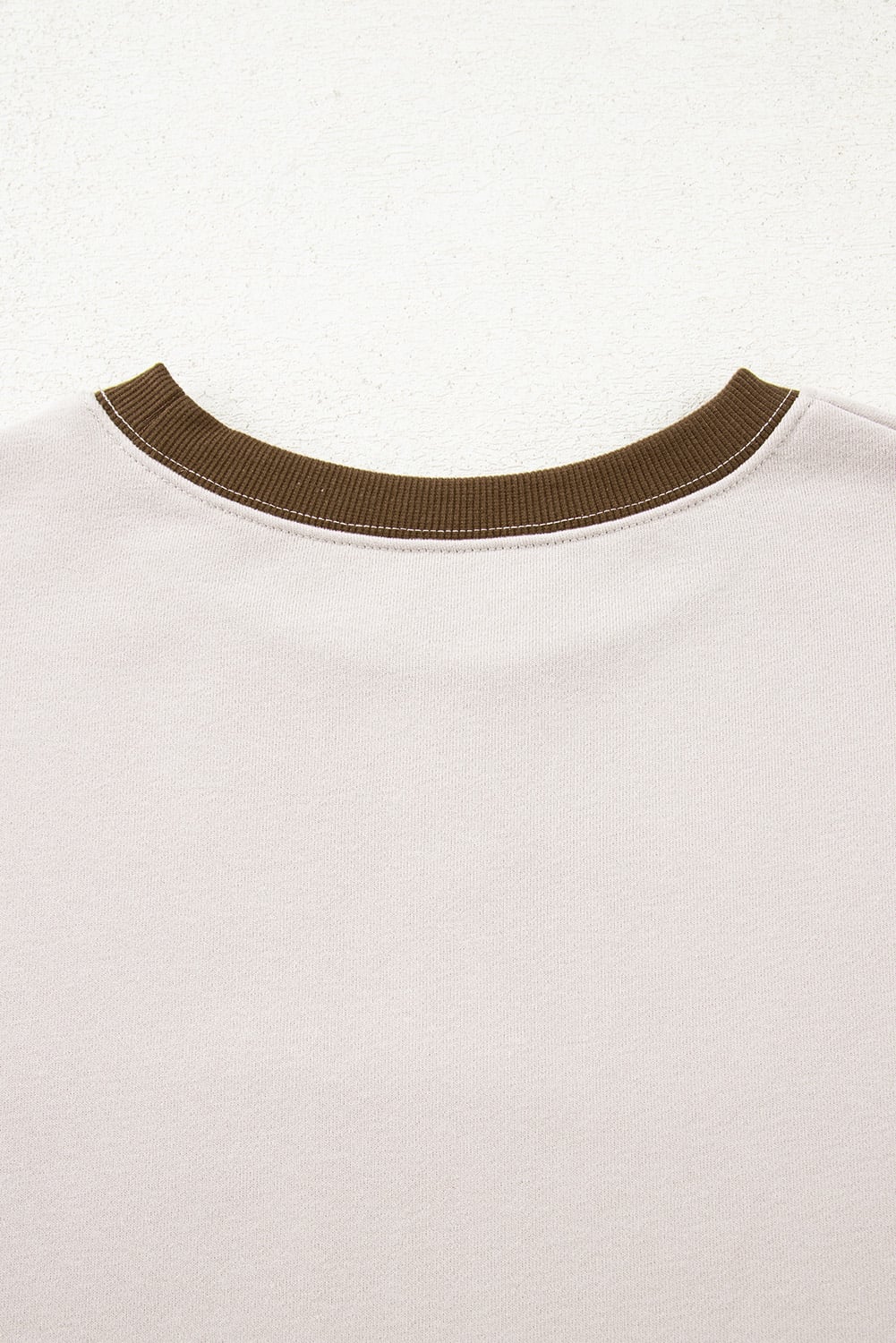 Parchment Striped Colorblock Patchwork Drop Shoulder Sweatshirt