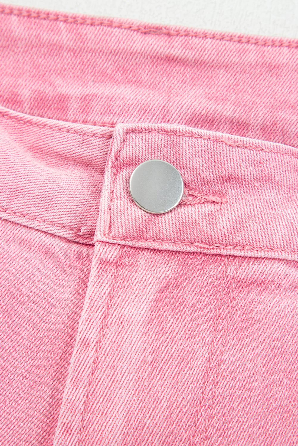 Peach Blossom Acid Washed High Rise Cropped Wide Leg Jeans