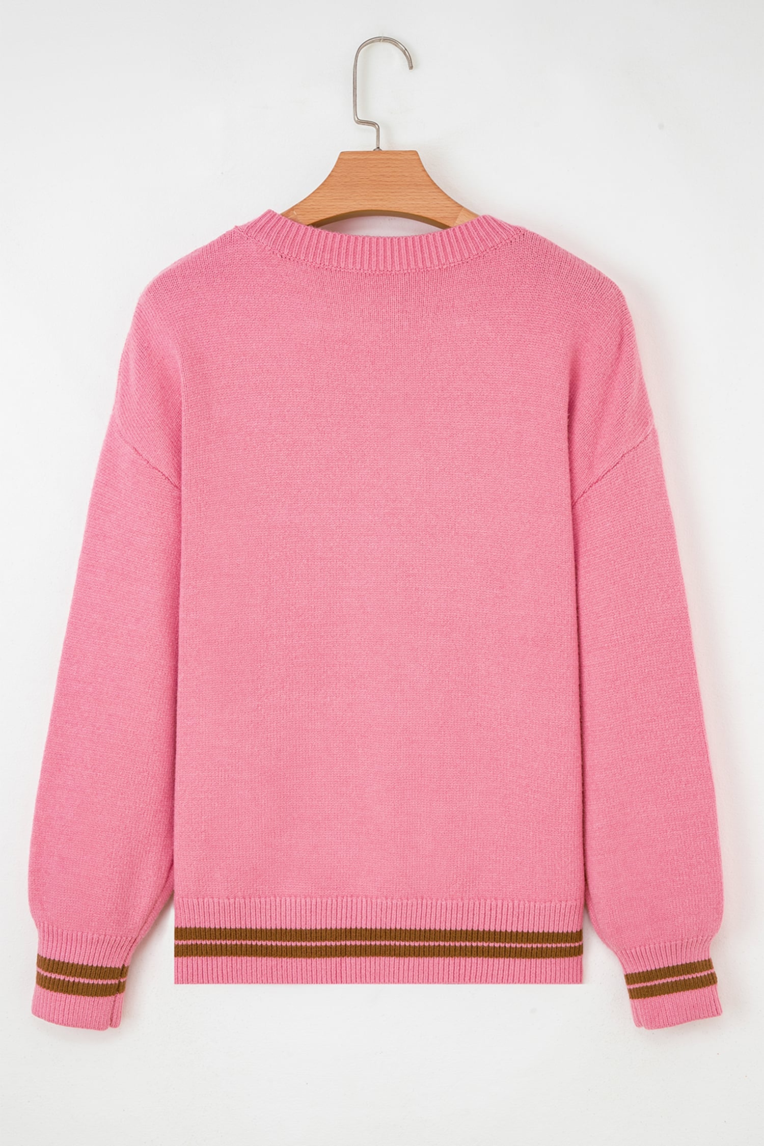 Peach Blossom See You Cowboy Embroidered Western Graphic Sweater