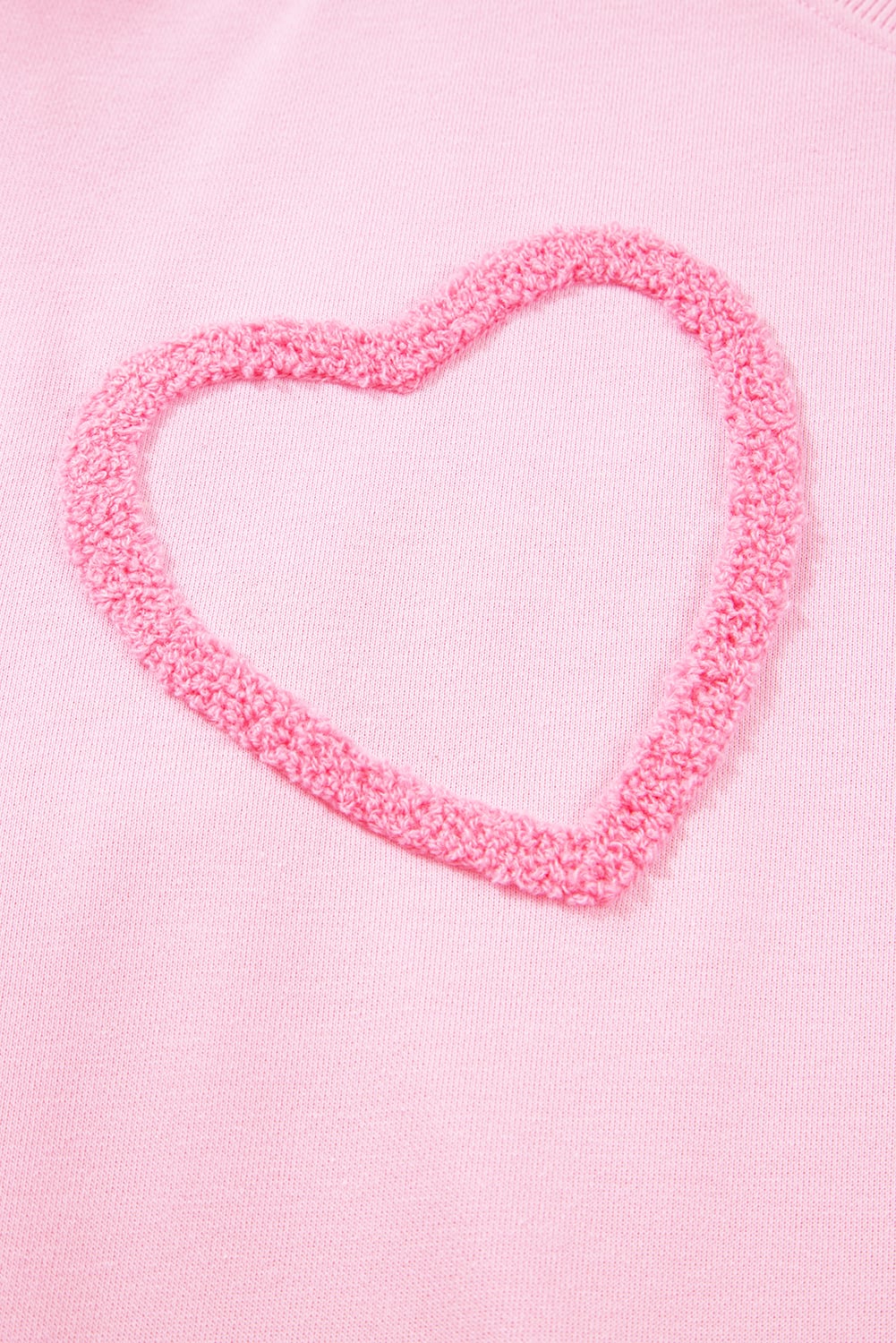 Phalaenopsis Chenille Heart Pattern Casual 2pcs Pants Set