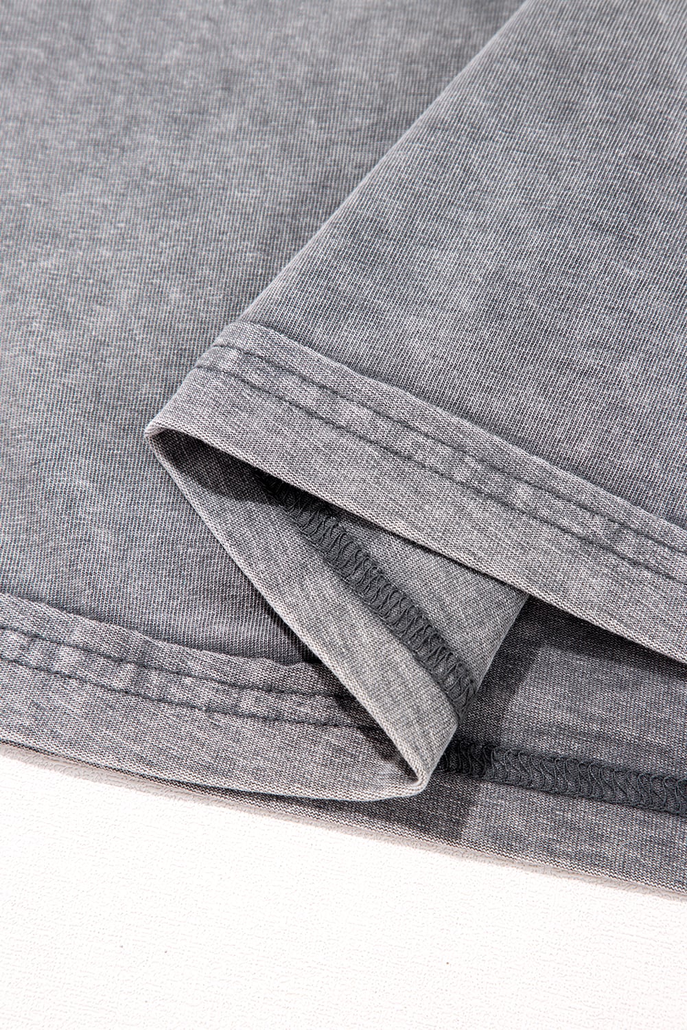 Philippine Gray Mineral Wash Half Sleeve Boyfriend Vintage T Shirt