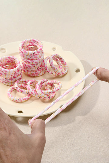 Pink 1 Piece Flamingo Elastic Hair Tie