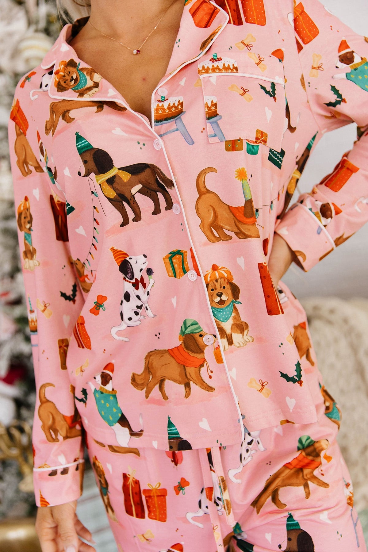 Pink Abstract Dog Lounge Set