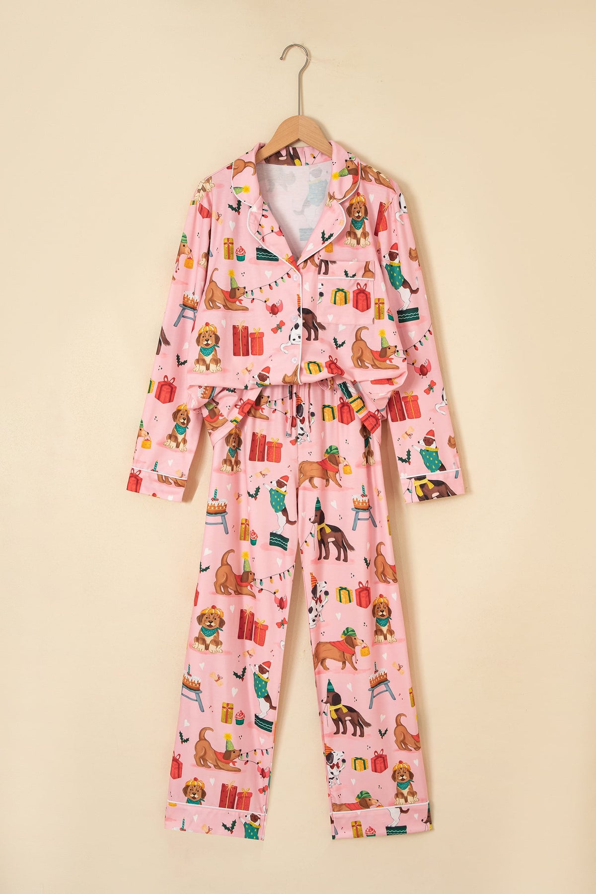 Pink Abstract Dog Lounge Set