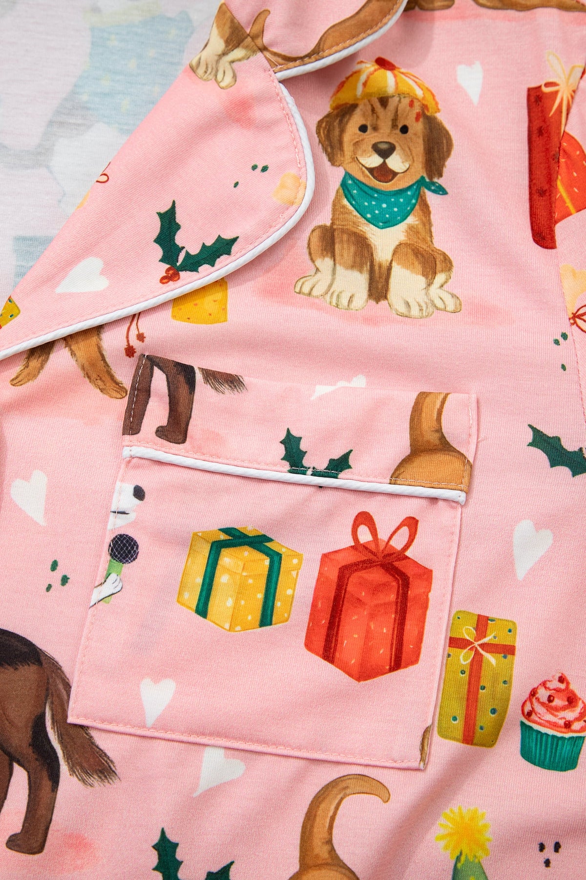 Pink Abstract Dog Lounge Set