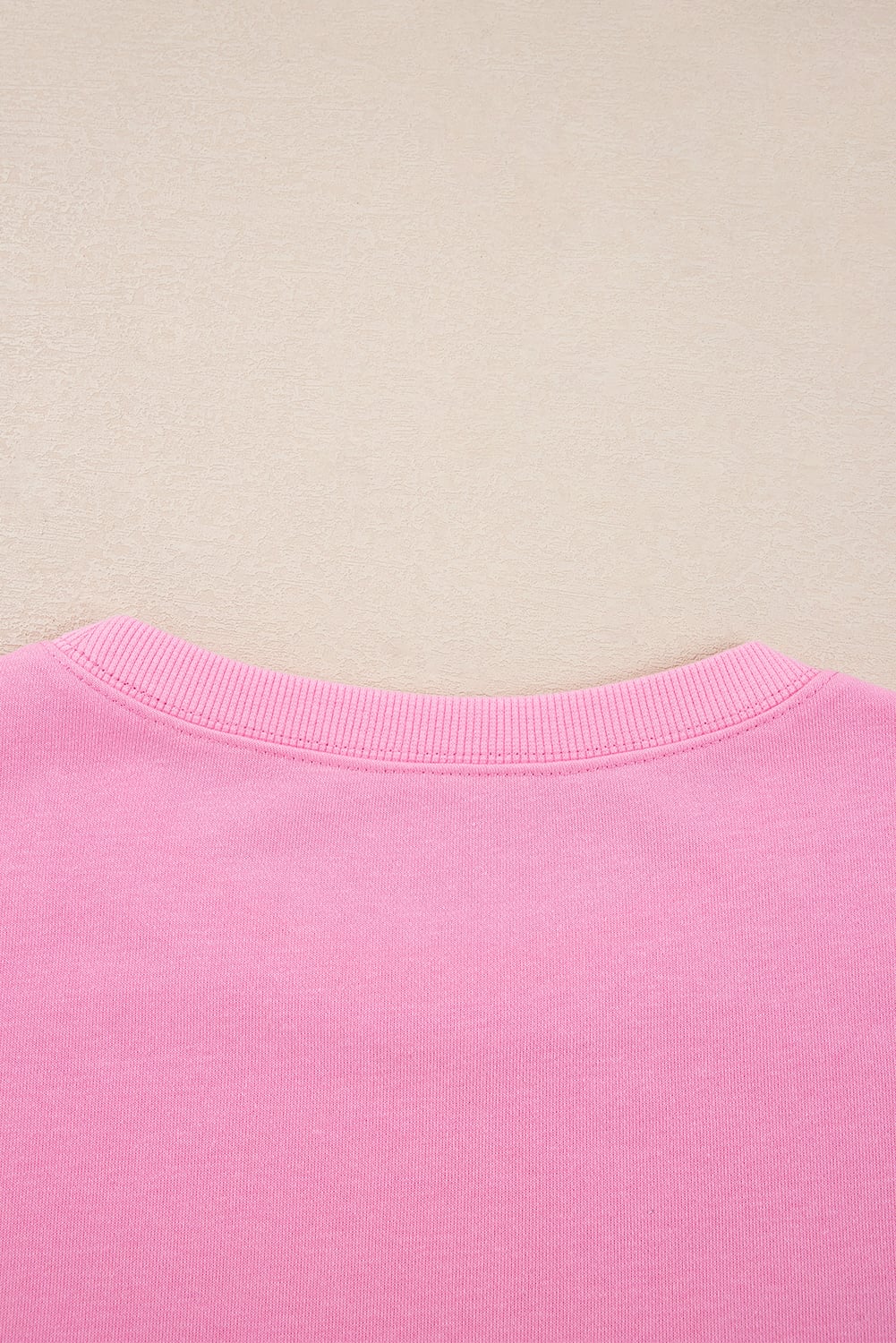 Pink Big Bow Lace Embroidered Dolman Sleeve Slit Plus Size Sweatshirt