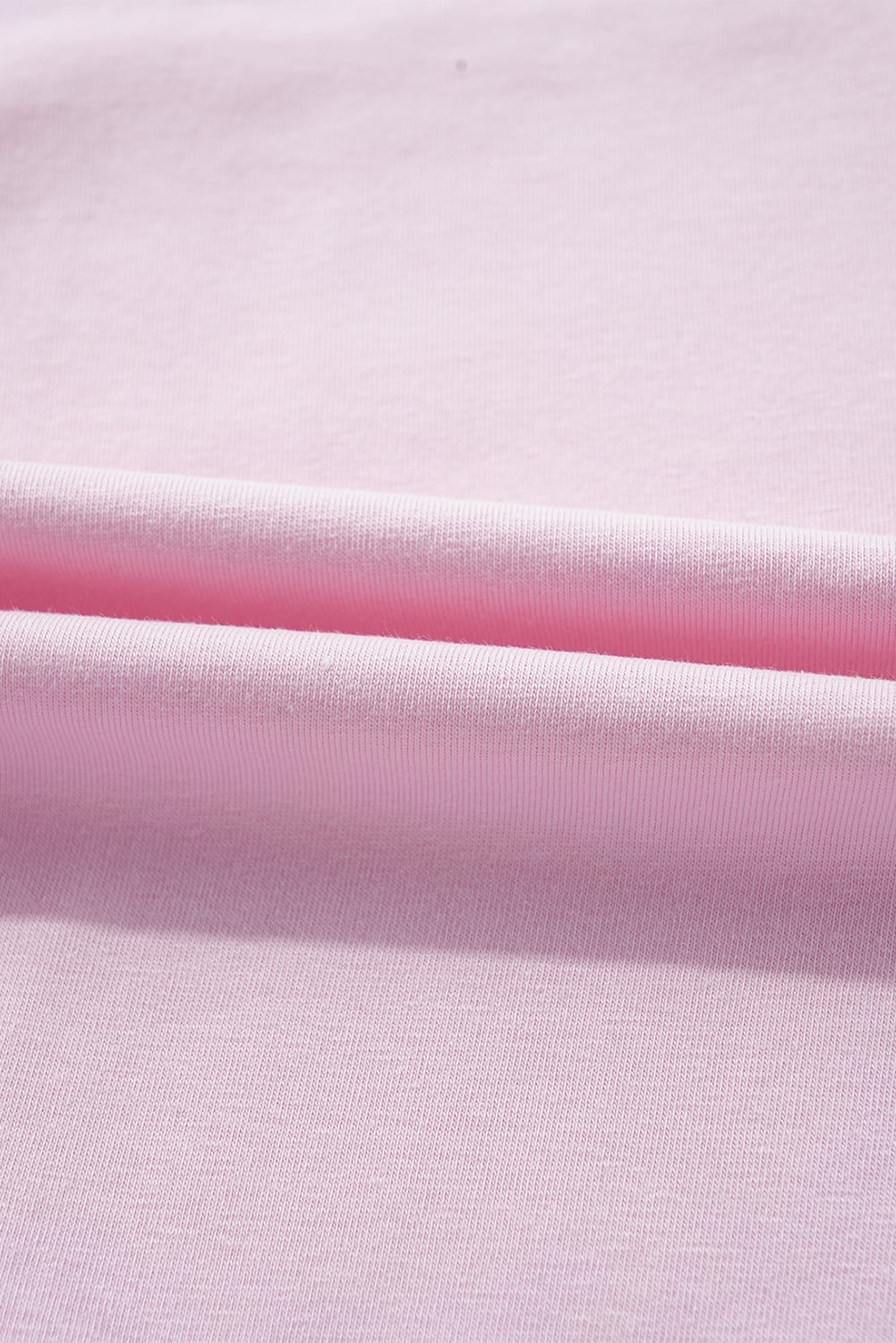Pink Color Block Patchwork Seamed Crewneck T Shirt