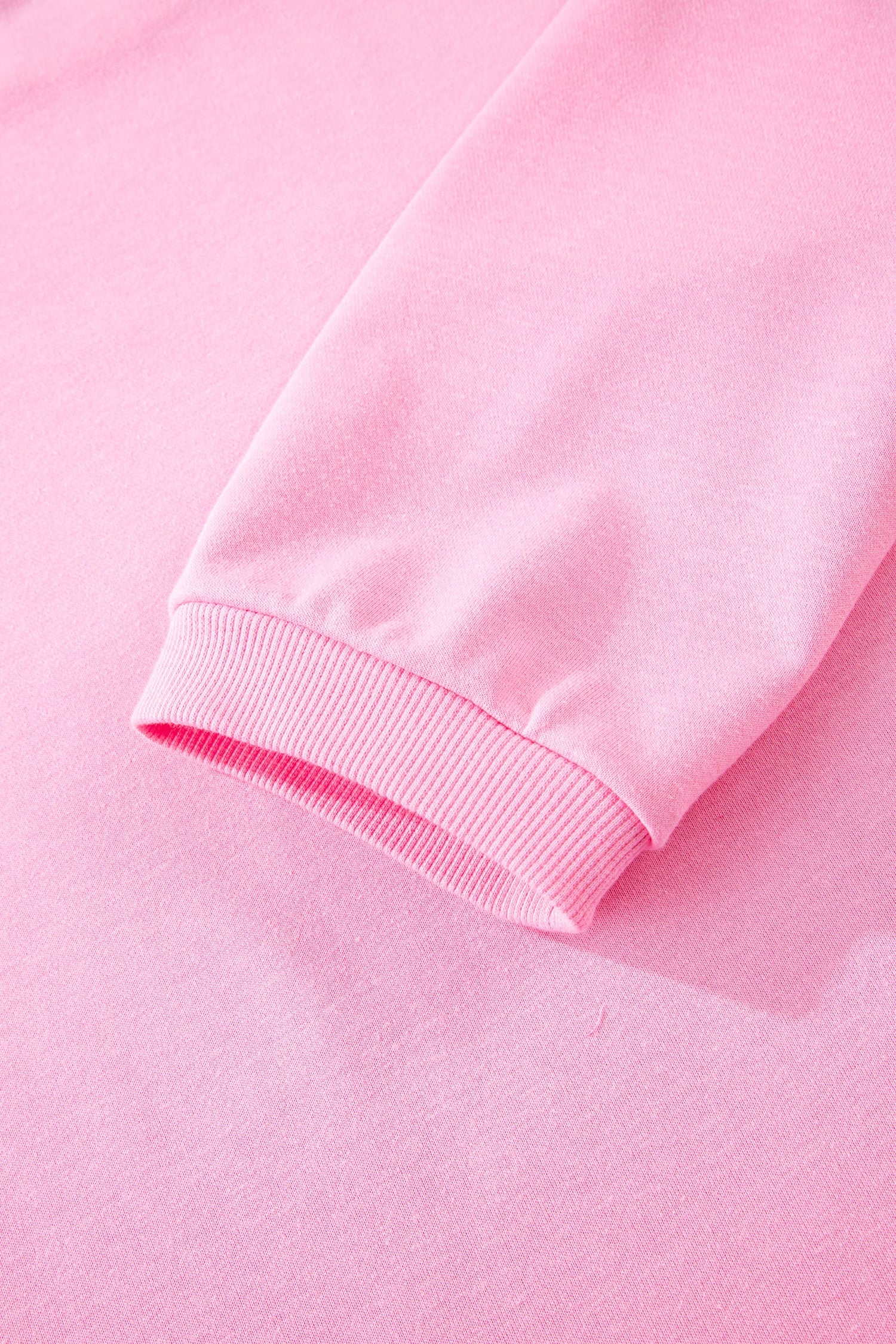 Pink Floral Bow Patched Exposed Seam Patchwork Slit Baggy Sweatshirt