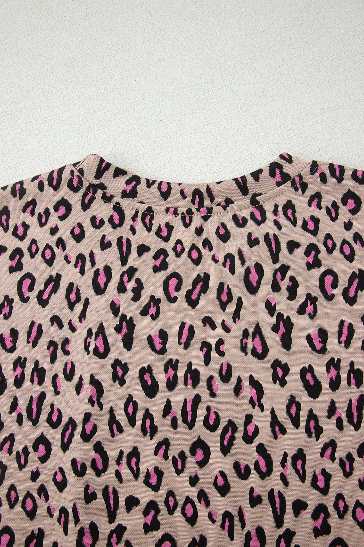 Pink Leopard Print Casual Tee and Pants 2pcs Outfit