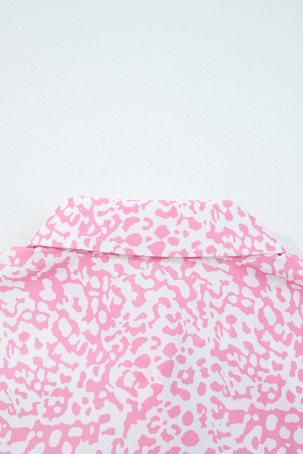 Pink Leopard Striped Western Casual Shirt