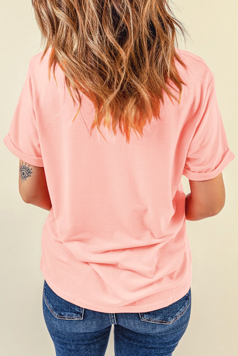Pink Nashville MUSIC CITY Guitar Graphic Crewneck Tee