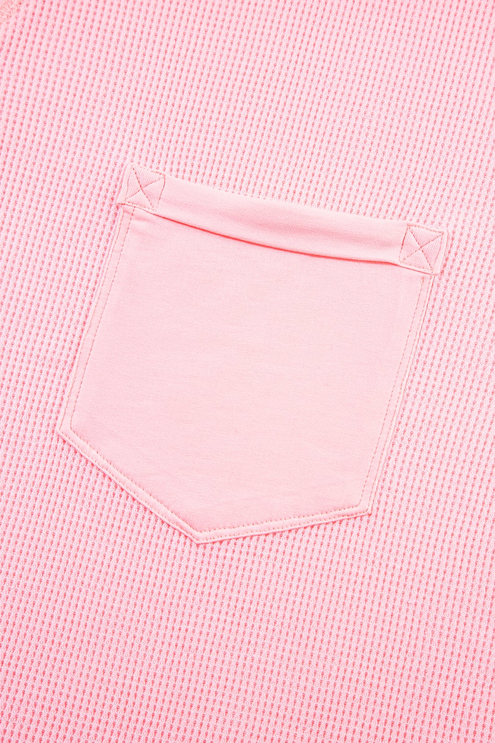 Pink Plus Size Ribbed Exposed Seam Tee and Shorts Set