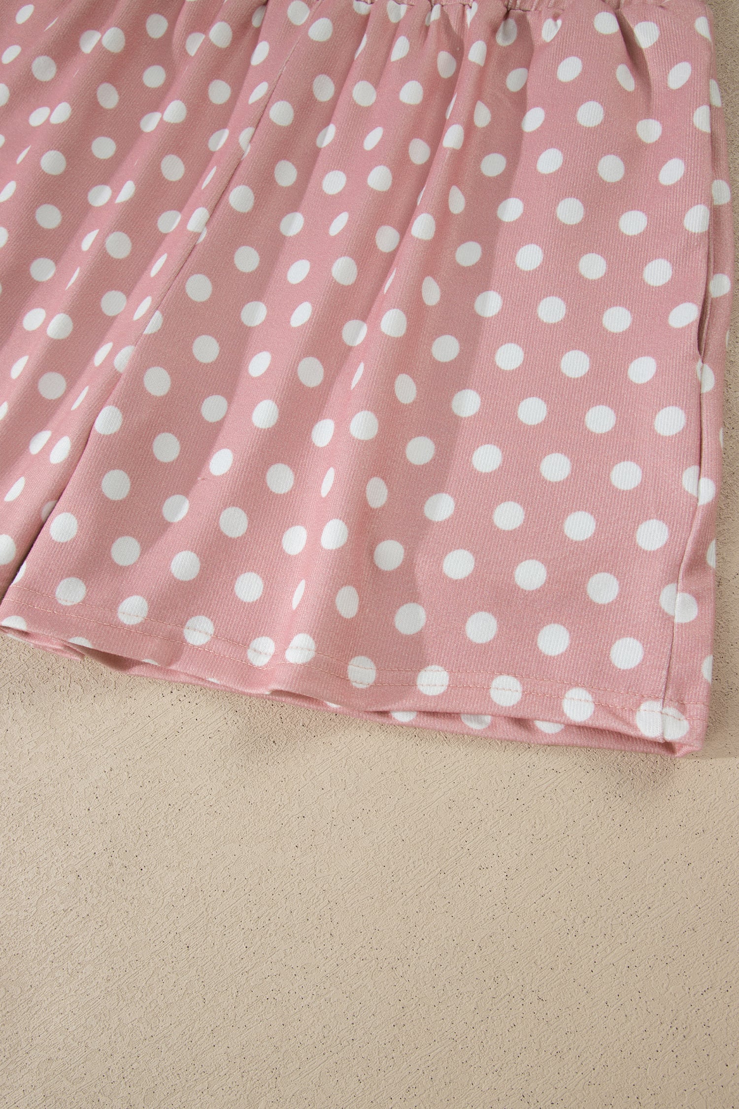 Pink Polka Dot Print Short Set