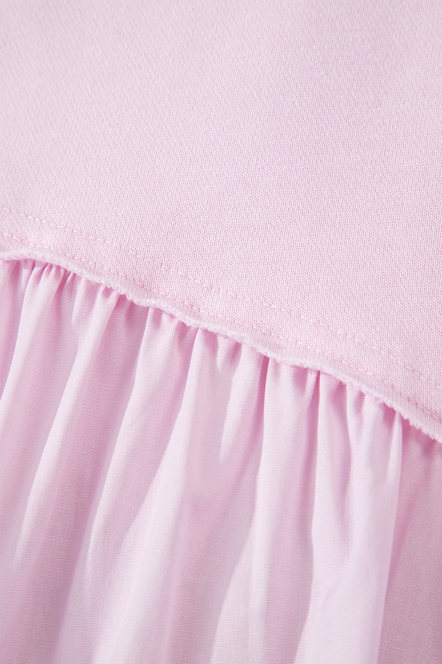 Pink Raw Seam Color Block Patchwork Button Polo Collar Mini Dress