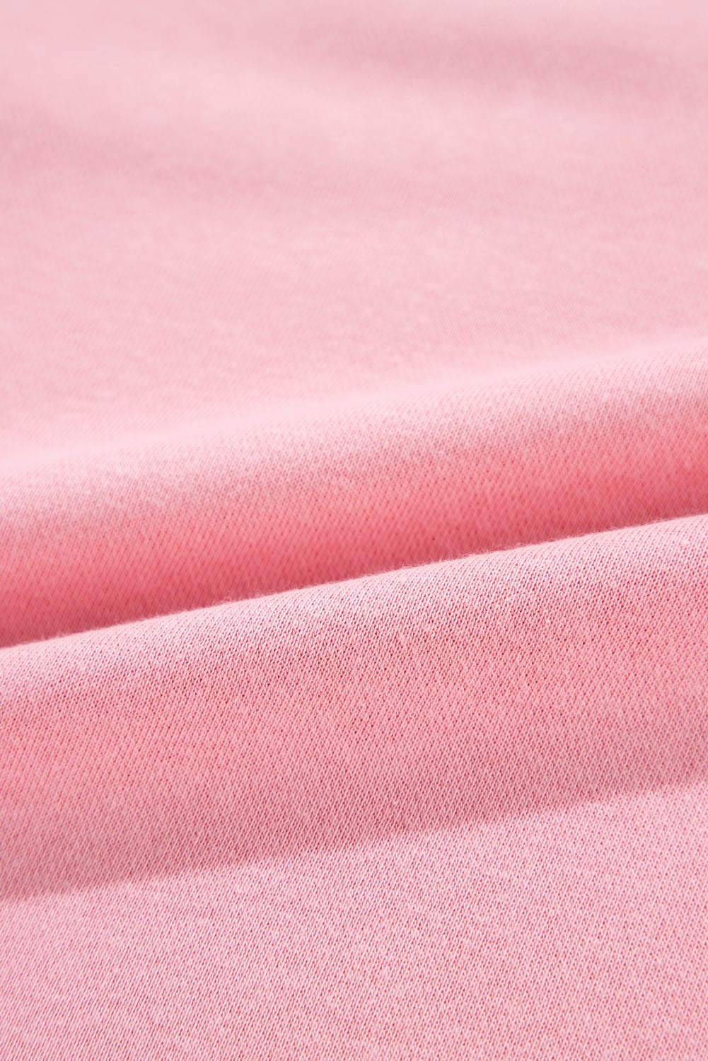 Pink Solid Classic Crewneck Pullover Sweatshirt