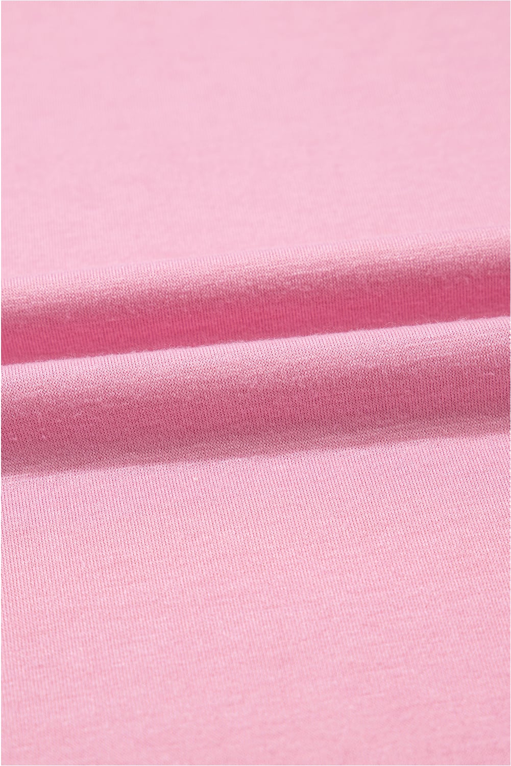 Pink Solid Color T-shirt High Waist Pocketed Long Dress