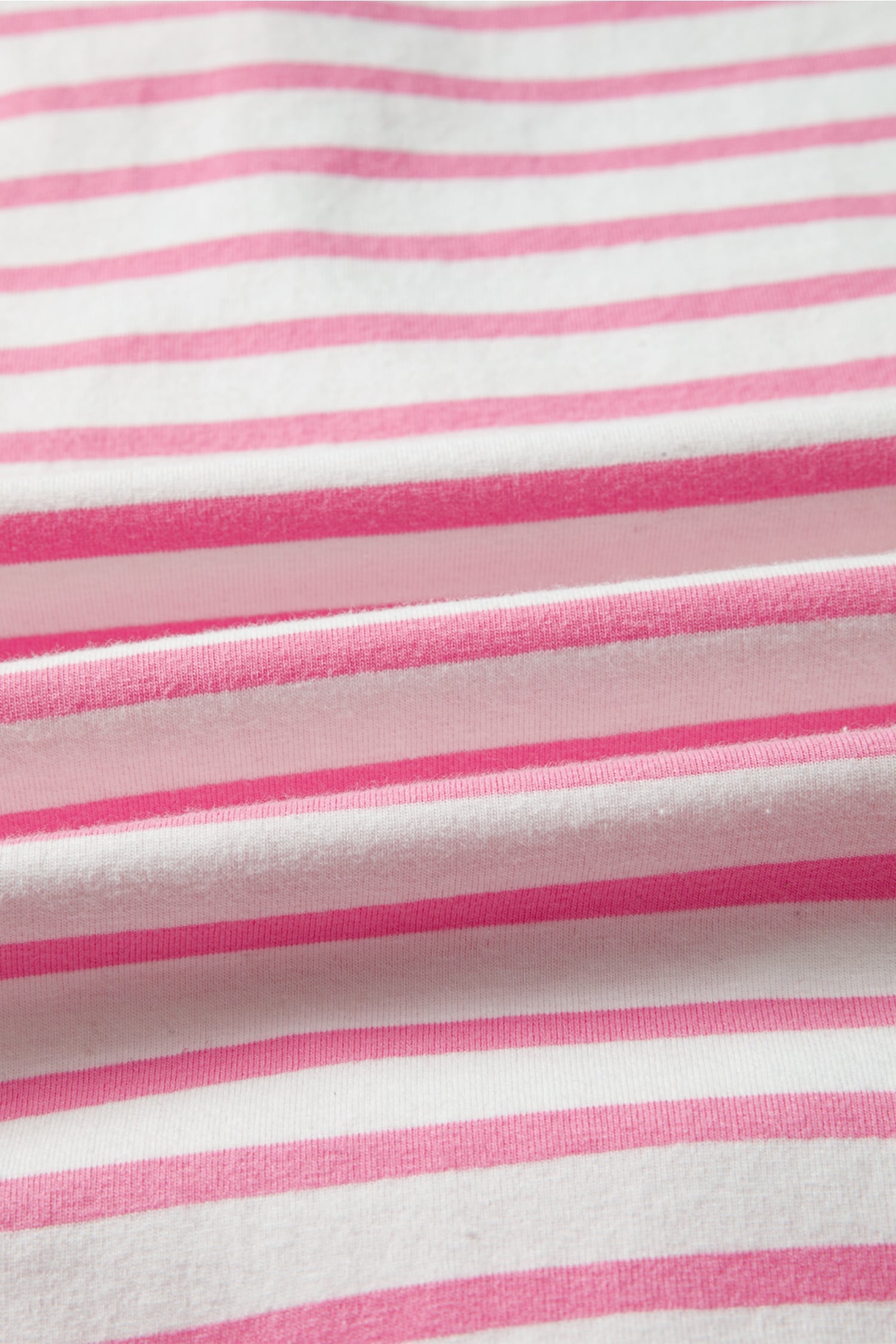 Pink Stripe Half Placket High Low Short Sleeve Top