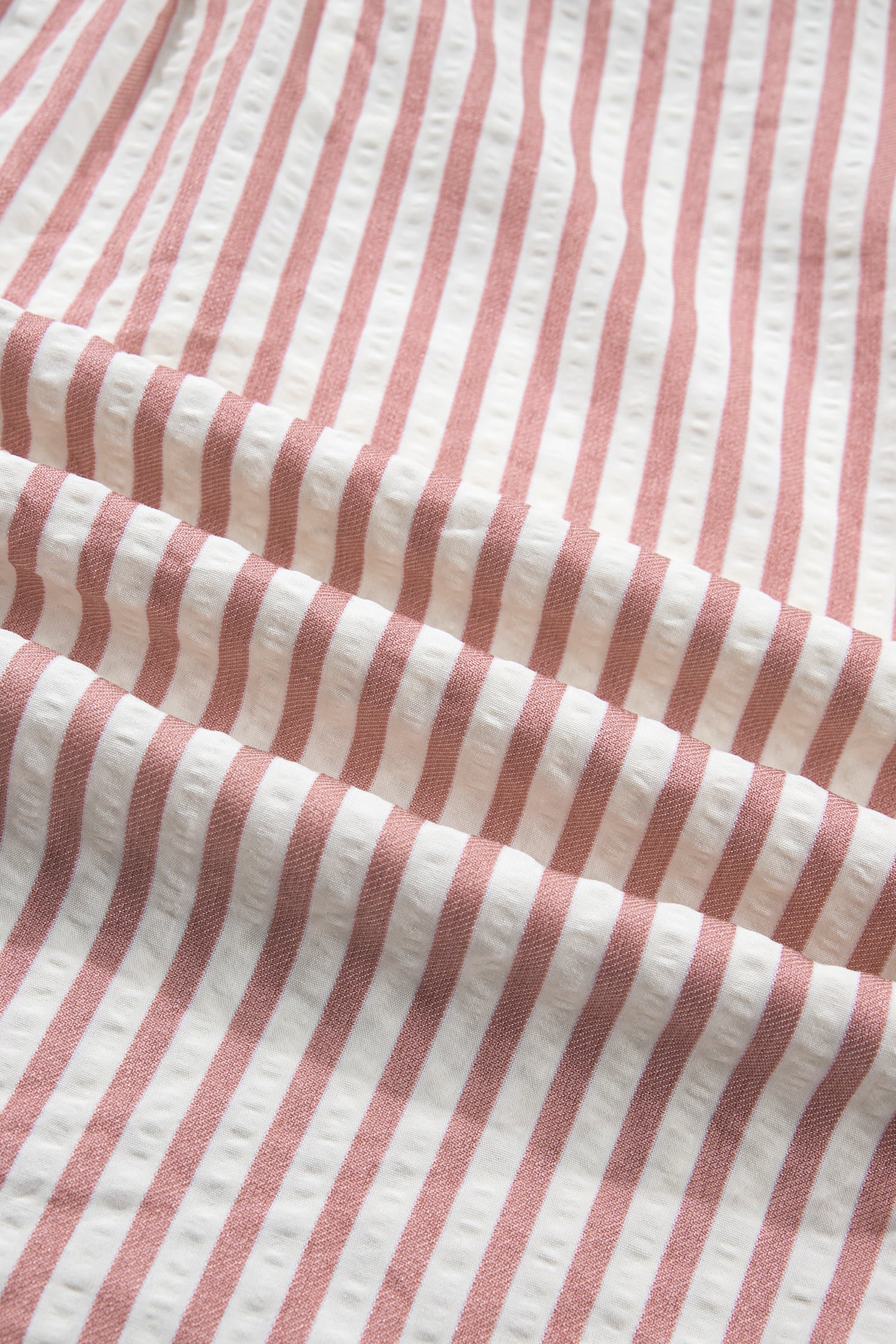 Pink Stripe Leopard Trim V Neck Button Down Half Sleeve Shirt