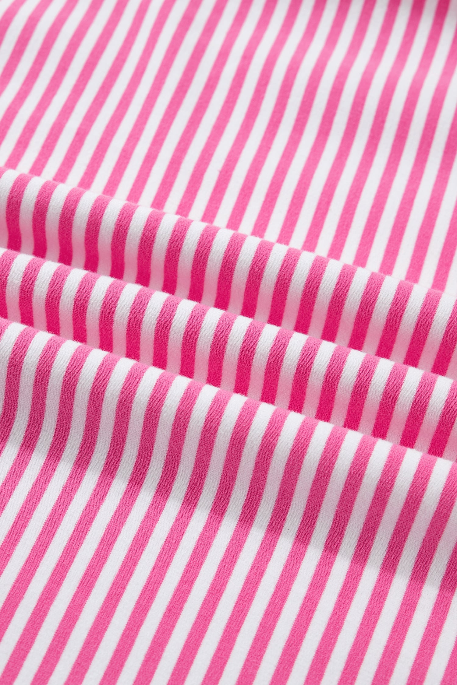 Pink Stripe Oversize Mock Neck Sweatshirt and Shorts Set