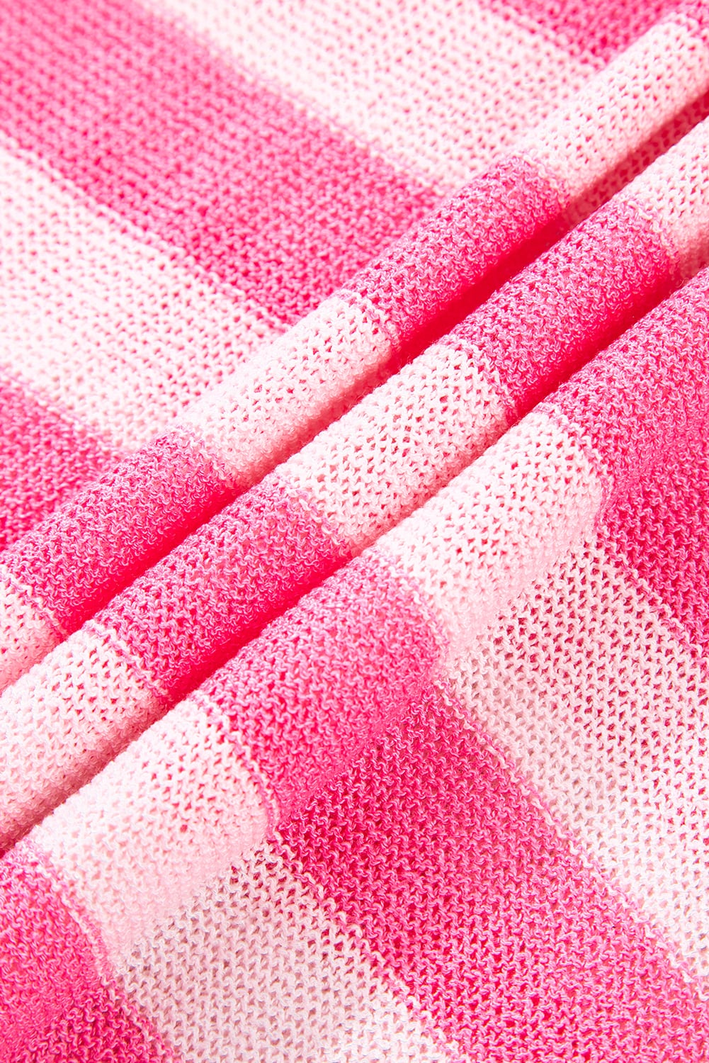Pink Stripe USA Flag Notched Neckline Loose Sweater Vest