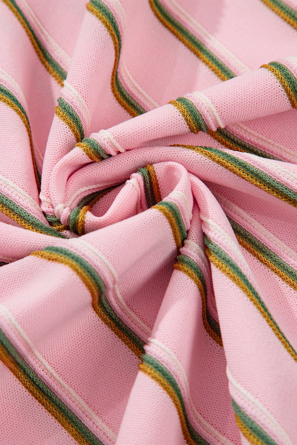Pink Stripe Wide Short Sleeve Tee and Short Set