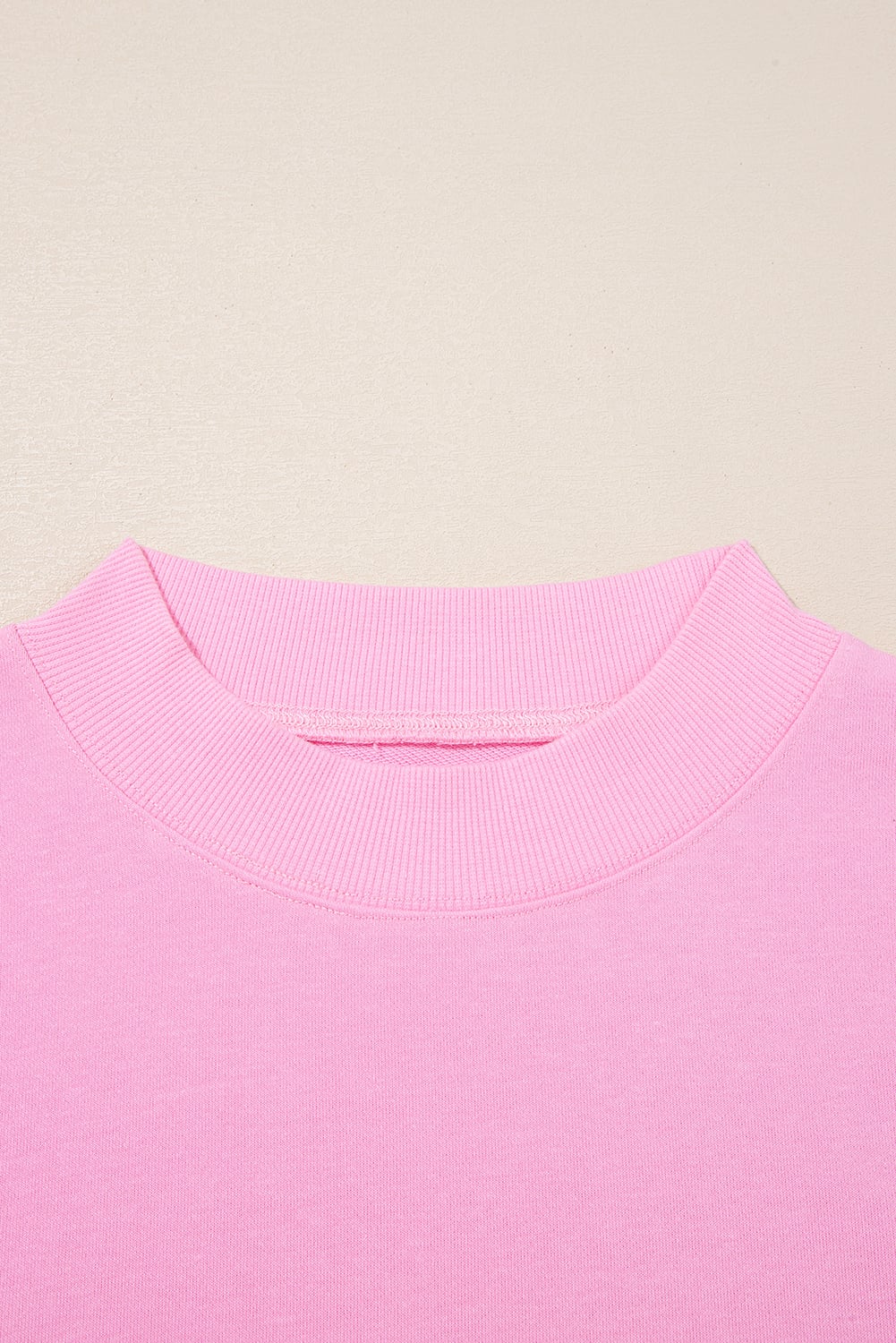 Pink Tiered Ruffle Ribbed Crew Neck Pullover Plus Size Top