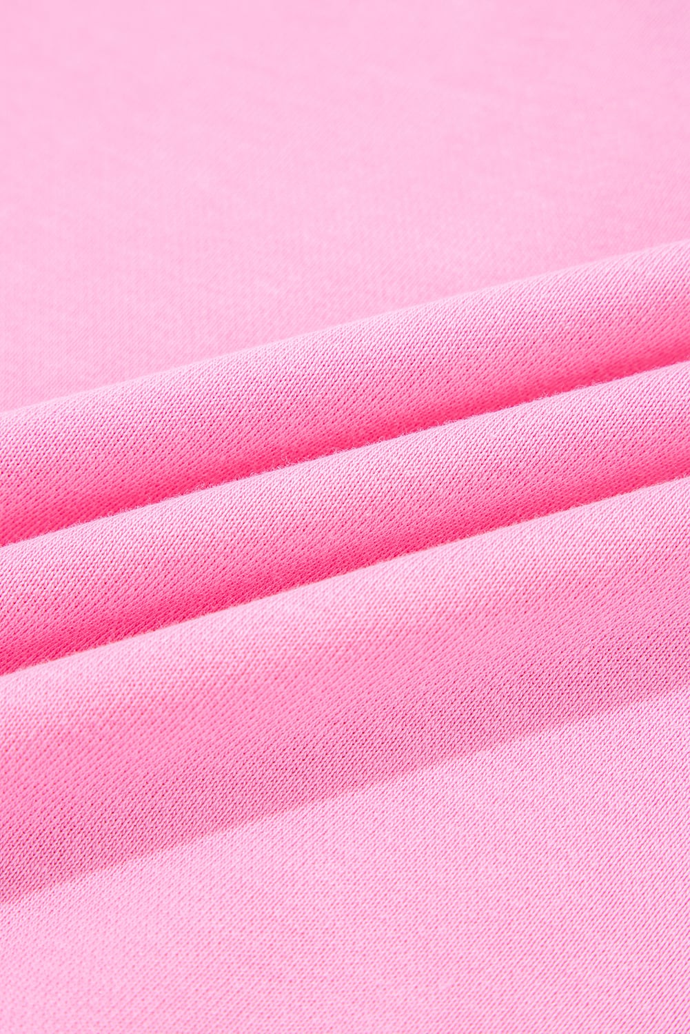 Pink Tiered Ruffle Ribbed Crew Neck Pullover Plus Size Top