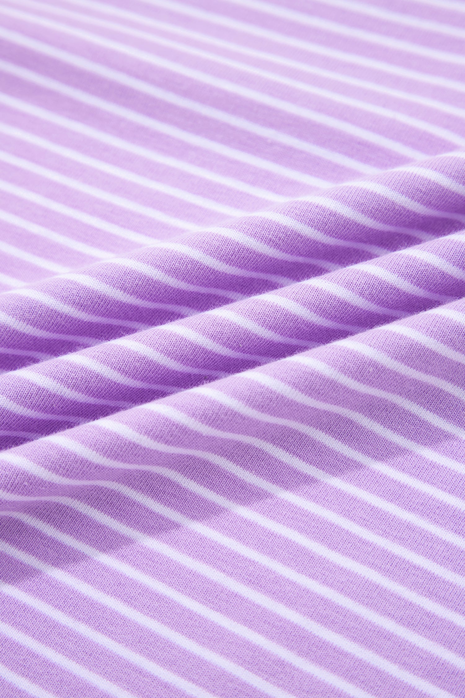 Purple Stripe Dolman Sleeve Polo Shirt and Drawstring Shorts Set