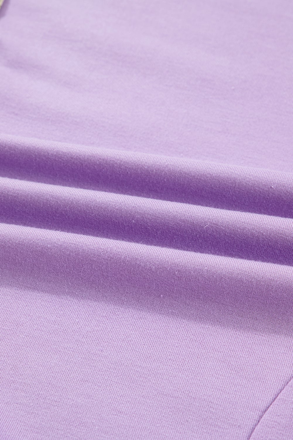 Purple Stripe Patchwork Buttoned Drop Shoulder Plus Size Pullover