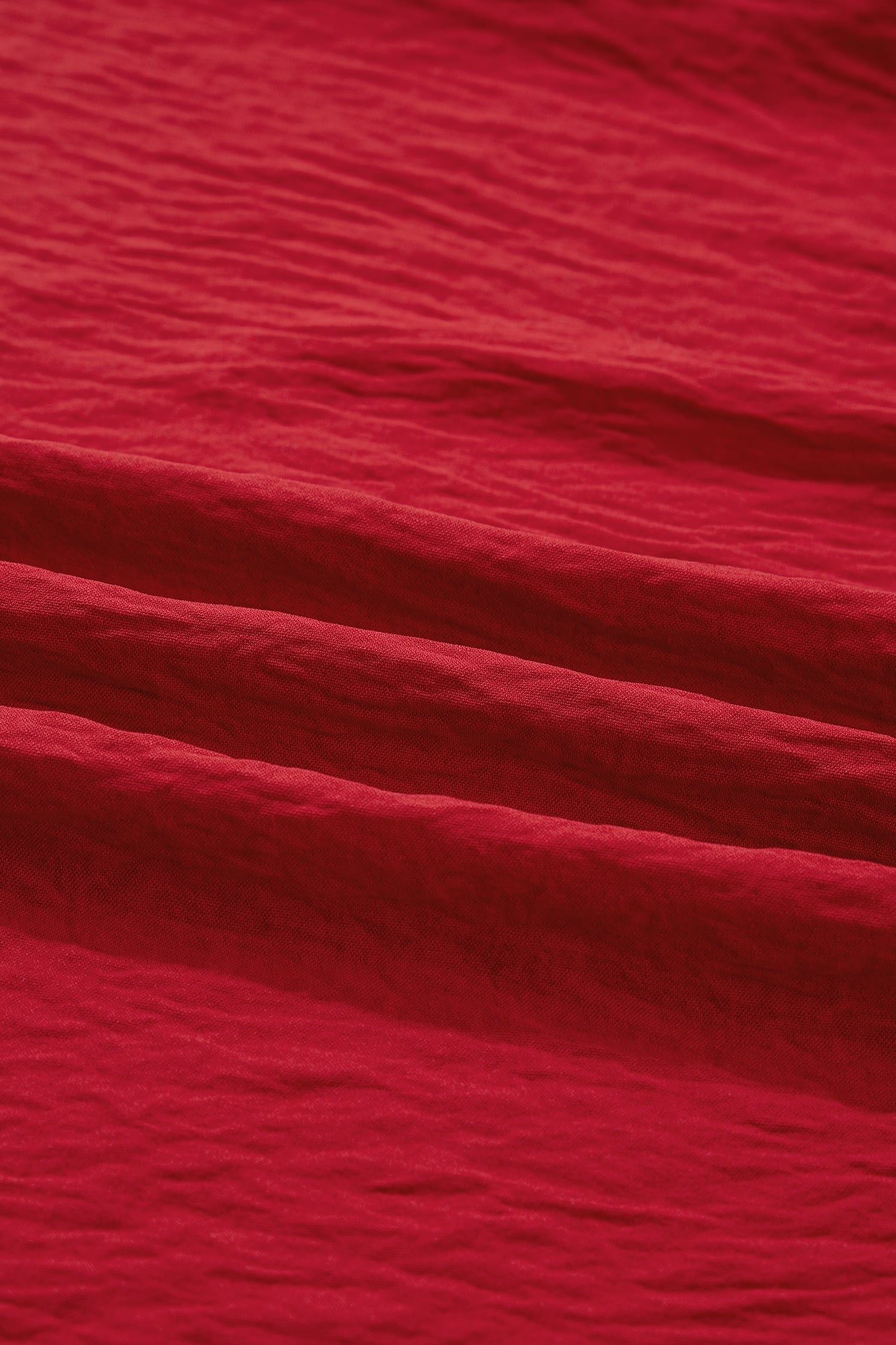 Racing Red Contrast Embroidered Detail Cinched Waist Tiered Long Sleeve Maxi Dress