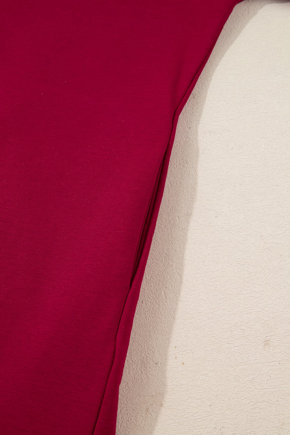 Racing Red Contrast Striped Bow Detail Drop Shoulder Sweatshirt Dress with Pockets