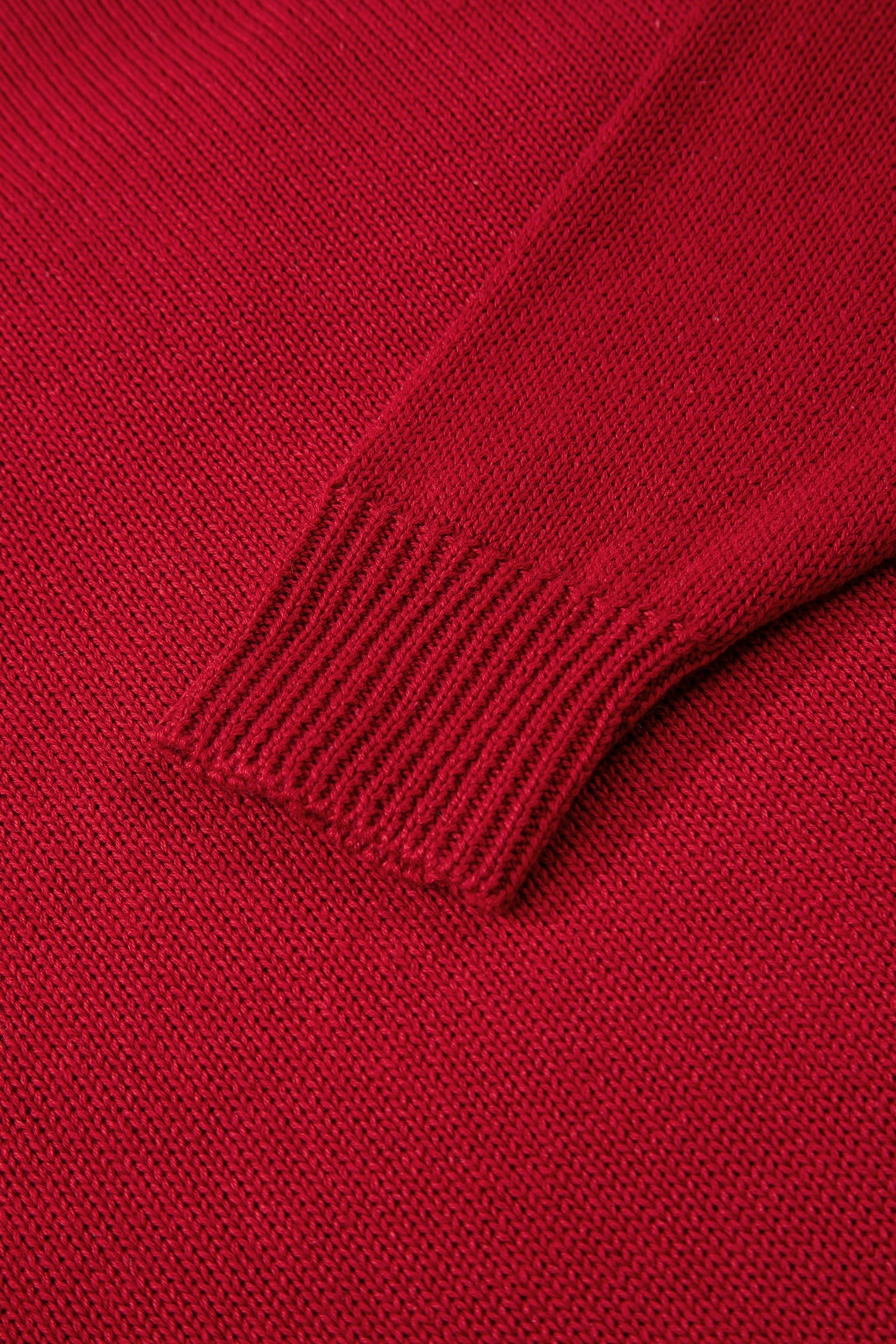 Racing Red Merry Colorful Dot Detail Christmas Drop Shoulder Sweater