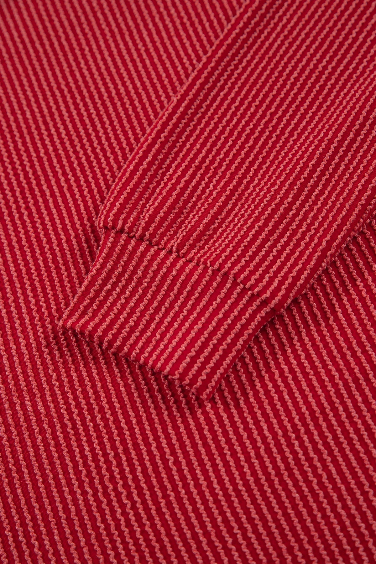 Racing Red MERRY Corded Long Sleeve Top and Pockets Pants Set
