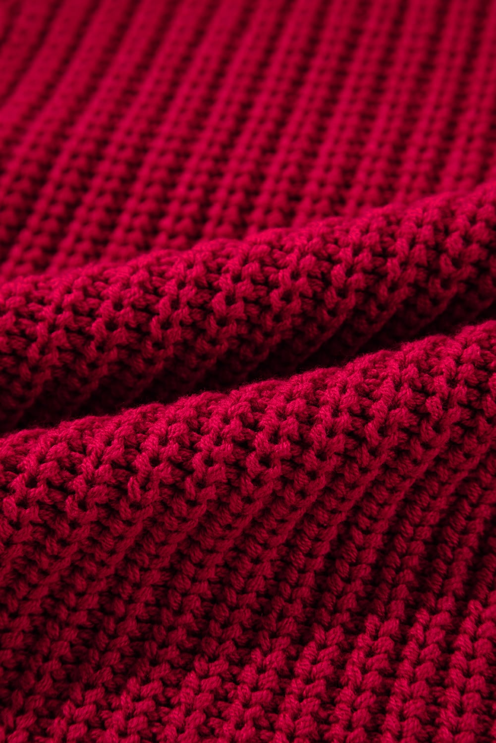 Racing Red Off-the-shoulder Knit Sweater
