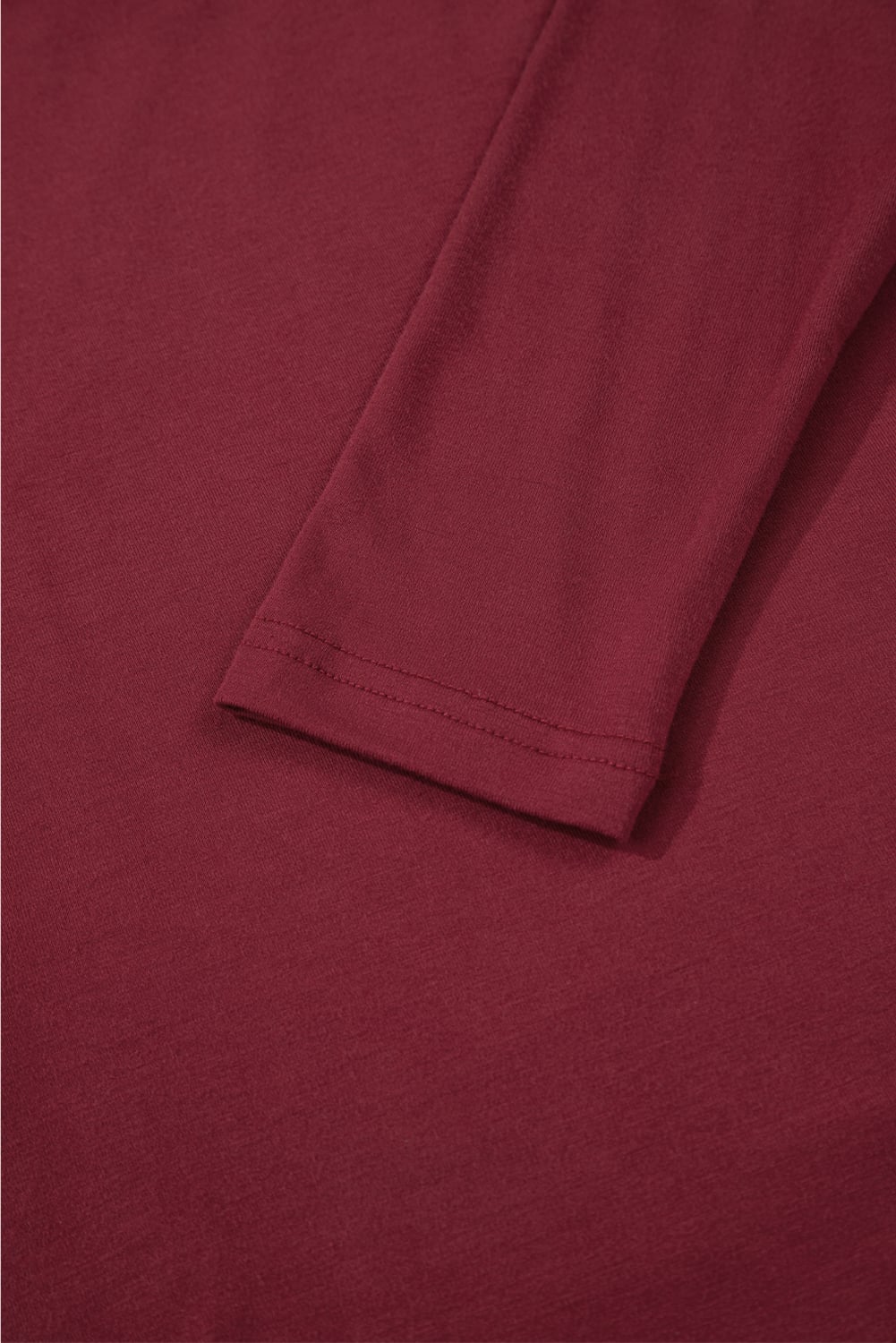 Red Dahlia Lace-trimmed Sweetheart Neckline Ruched Detail Long Sleeve T-shirt