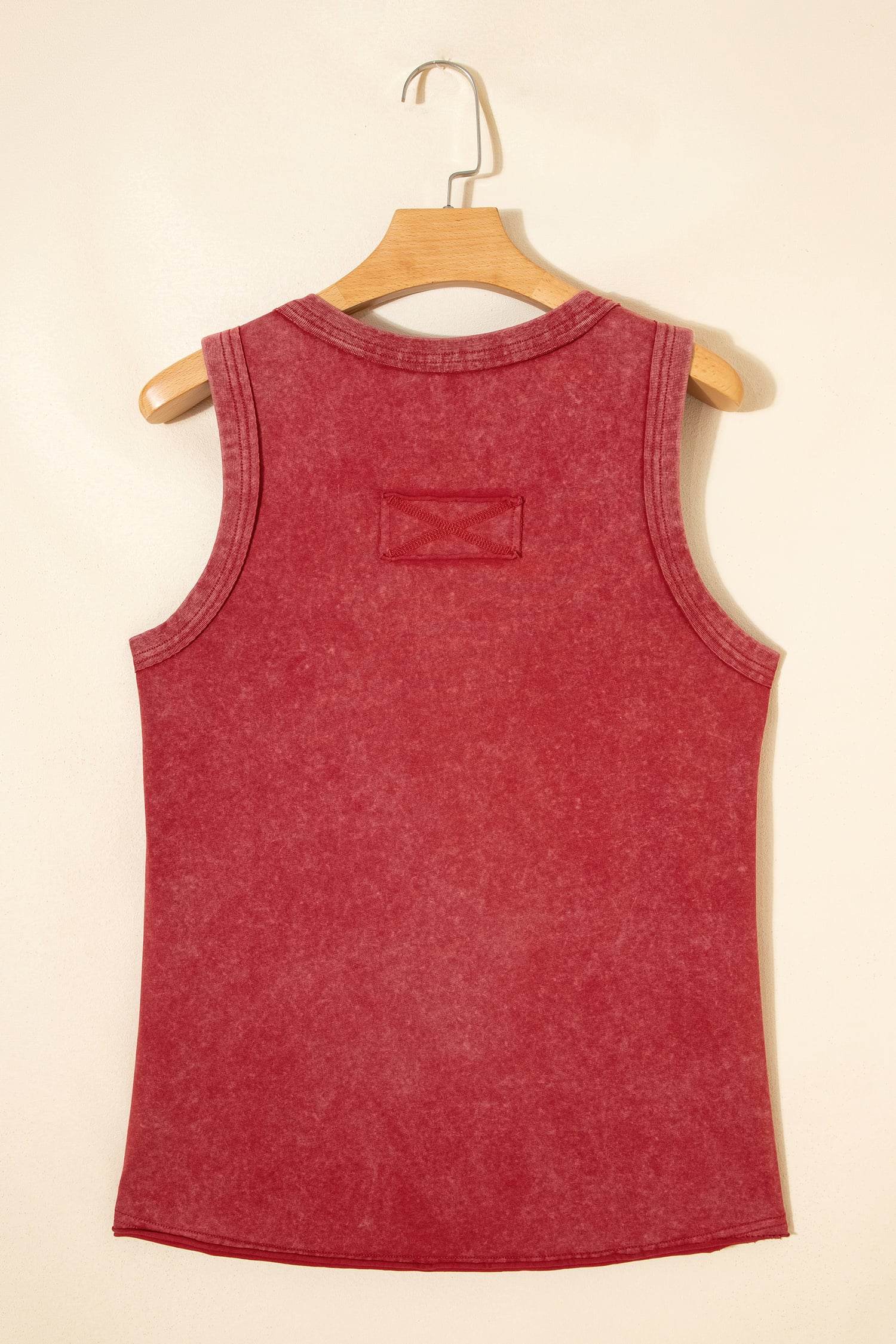 Red Dahlia Mineral Wash V Neck Tank Top