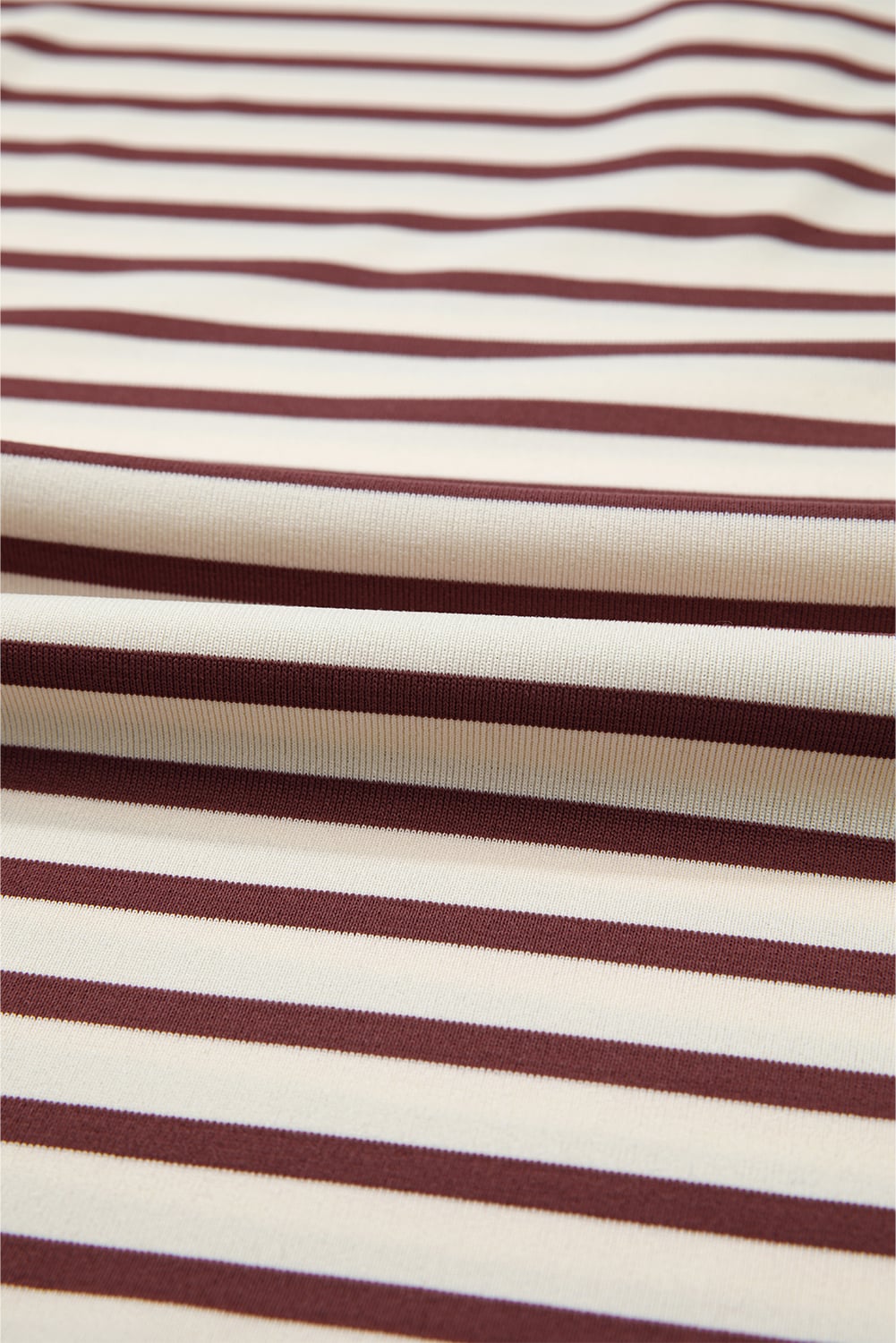 Red Dahlia Striped Print Drop Shoulder Long Sleeve Henley Top