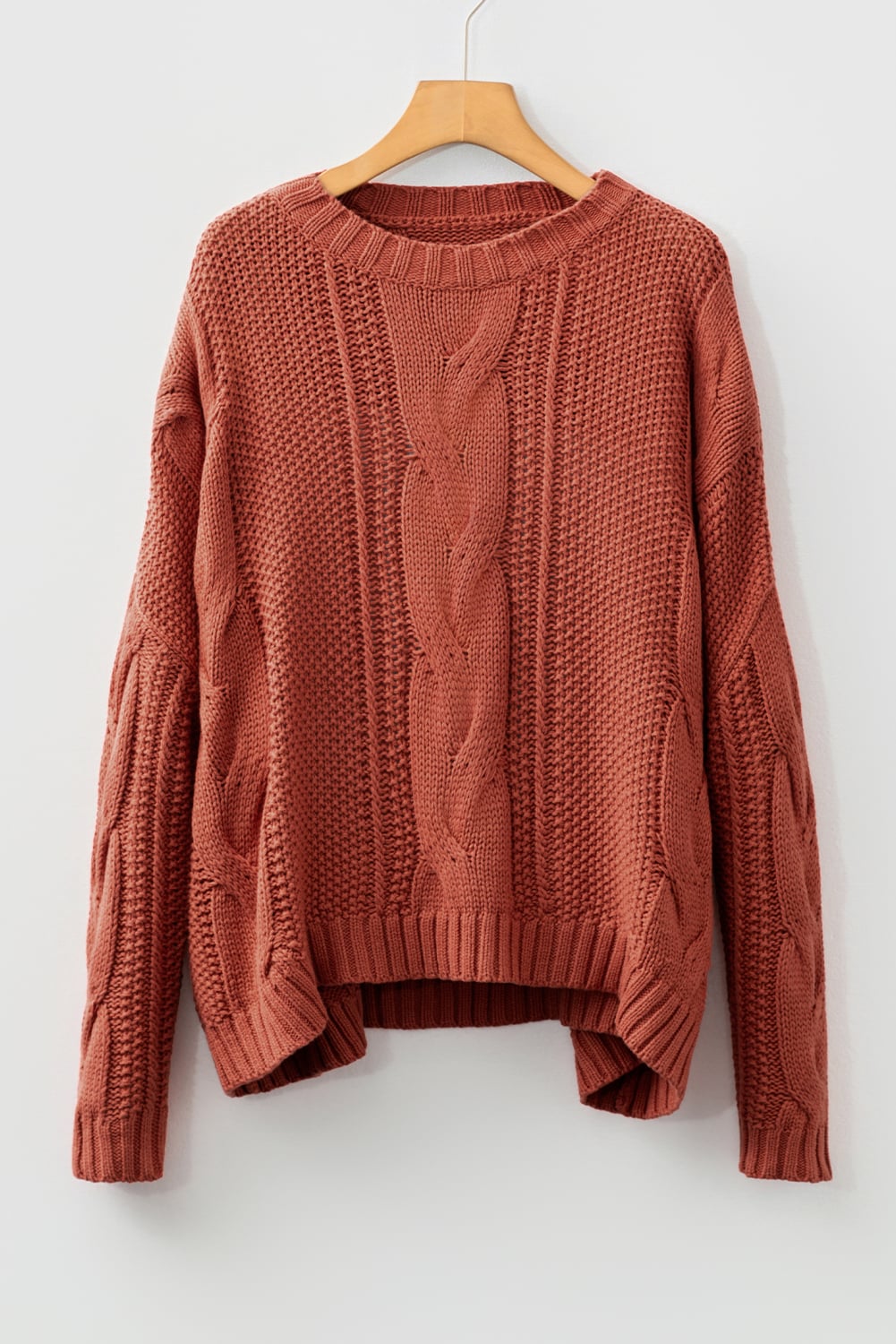 Redwood Burl Chunky Fit Slouchy Textured Knit Sweater