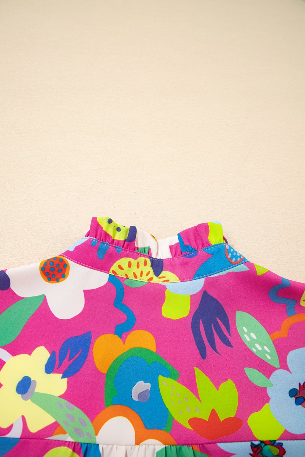 Rose Flower Bomb V Neck Blouse