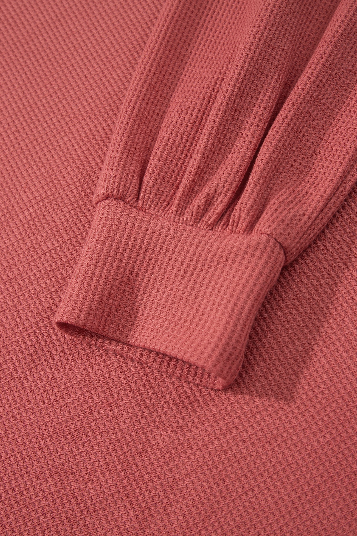 Rose Pink Lace Long Sleeve Textured Pullover