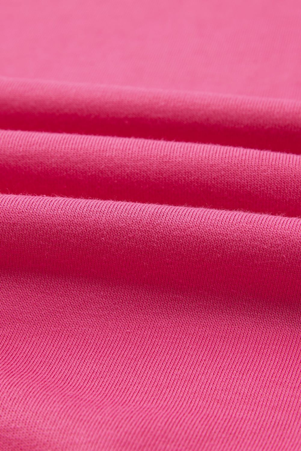 Rose Red 2pcs Color Block Pullover Loose Pant Set