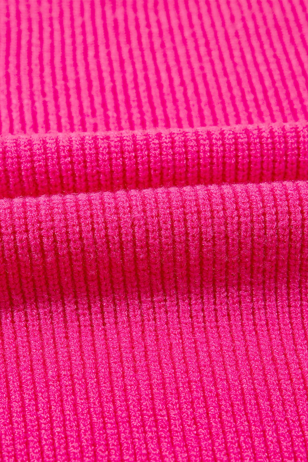 Rose Red Heart Shape Drop Shoulder Round Neck Sweater