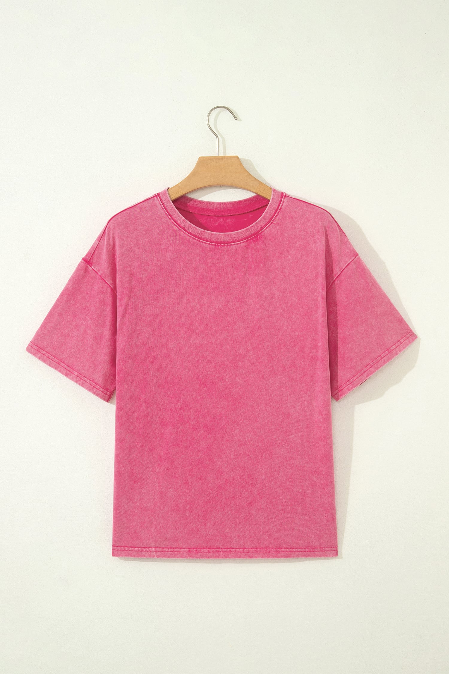Rose Red Mineral Washed Oversized Tee