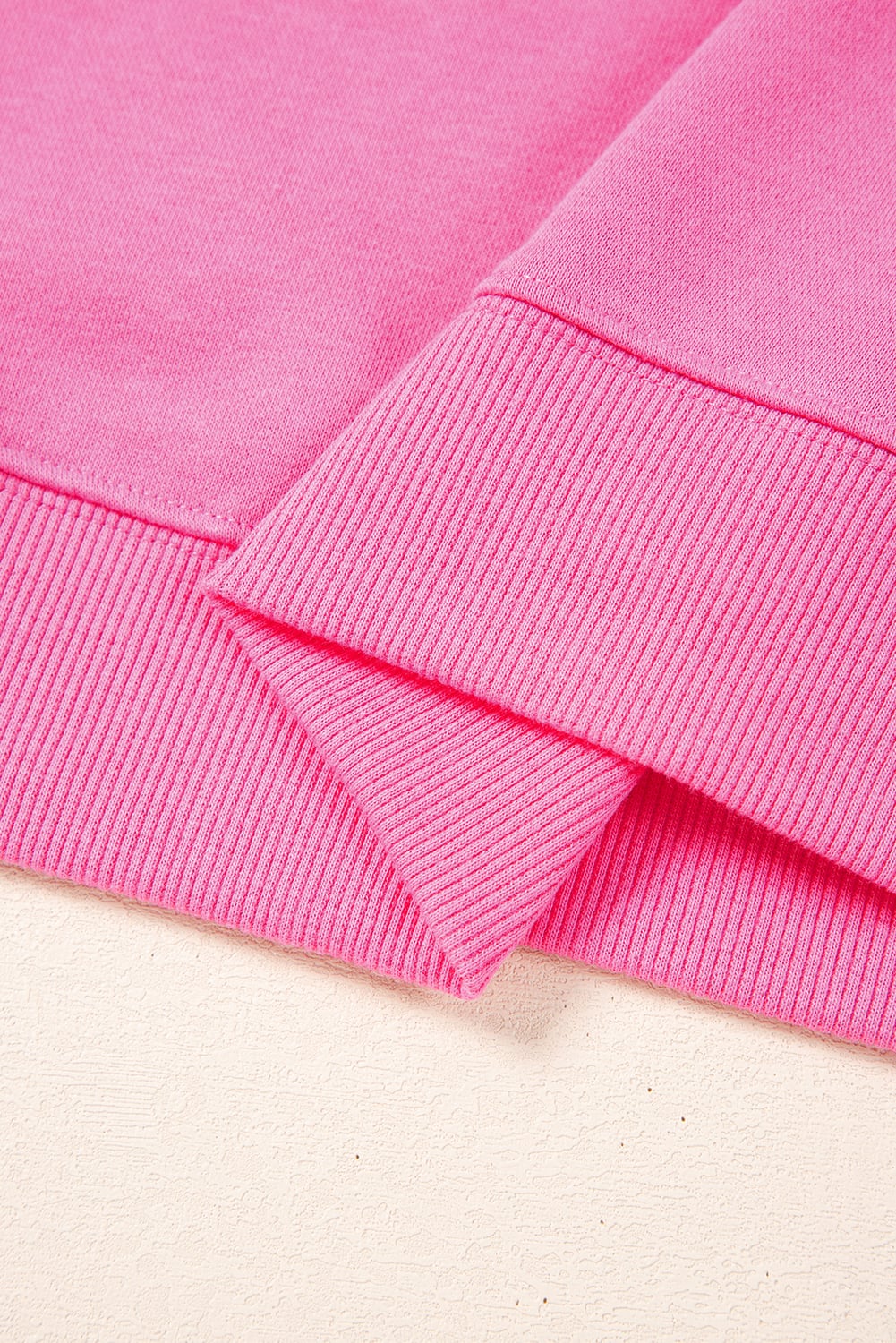 Rose Red Solid Classic Crewneck Pullover Sweatshirt